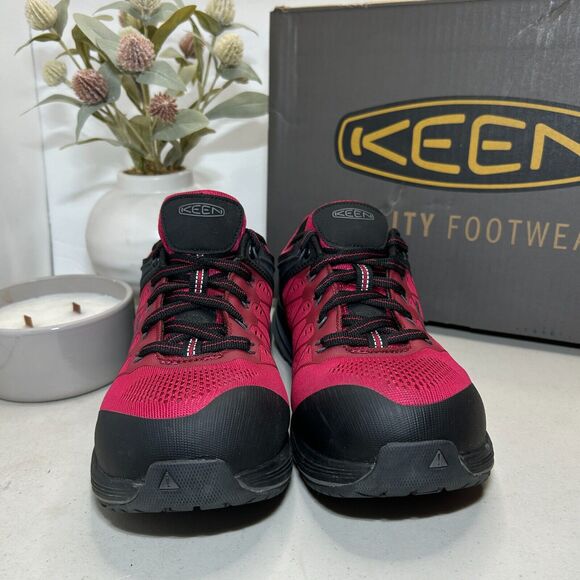 Keen Utility Vista Energy Lace Up Shoes Jam/Black Comp Toe Women's 9W NWB - Picture 2 of 10